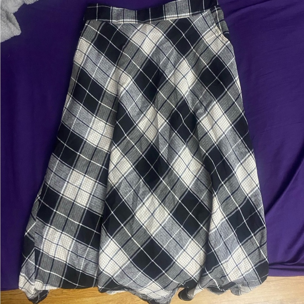 Long plaid skirt